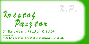 kristof pasztor business card